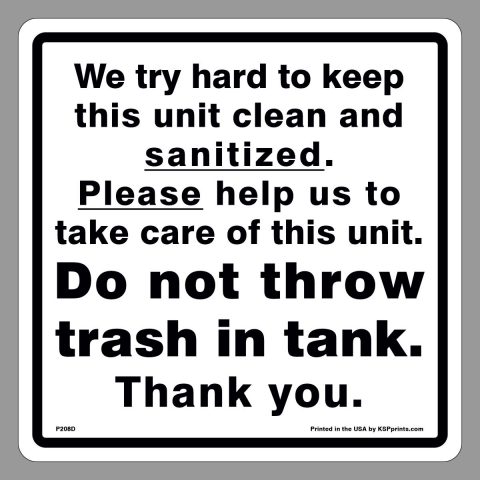 Clean Sanitized Signs