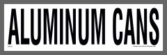 R411E 3 x 10 Aluminum Cans Recycling Sticker