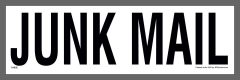 R485E 3 x 10 JUNK MAIL recycling decal