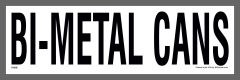 R488E 3 x 10 BI-METAL CANS recycling sticker