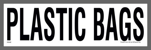 Plastic Bags recycling sticker