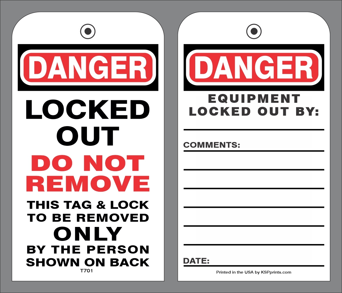 Plastic Lockout Tag for Your Company's LOTO Safety Procedures