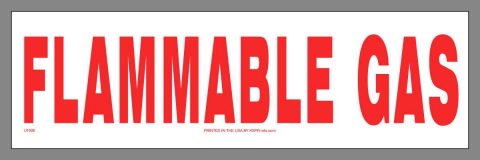 Flammable Gas Sticker