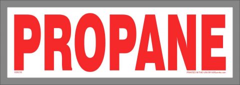 8 Propane Sticker