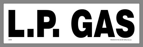 LP Gas Sticker
