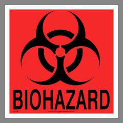 Biohazard sticker