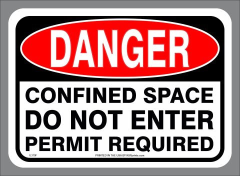 confined space stickers
