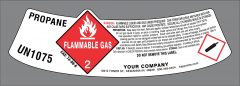 UN1075 Propane GHS style neck label