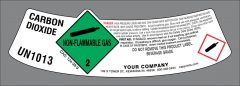 UN1013 Carbon Dioxide modified neck label