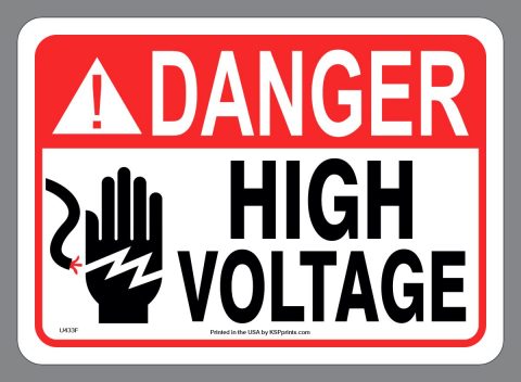 Danger High Voltage Sticker
