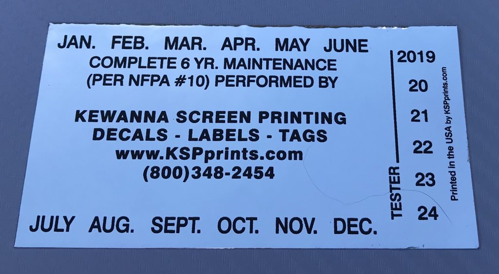 Custom Stickers include 6-Year Maintenance Labels