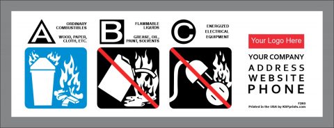 Class A Extinguisher Label