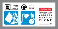 Class BC Extinguisher Label