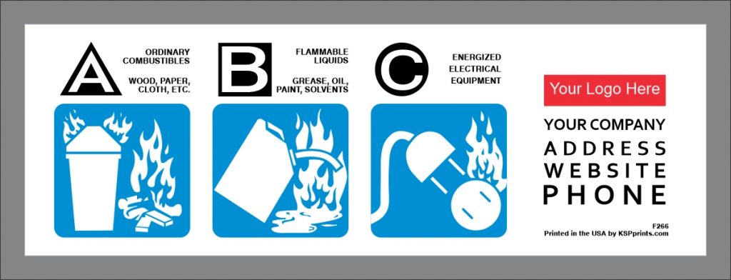 Class ABC Extinguisher Label