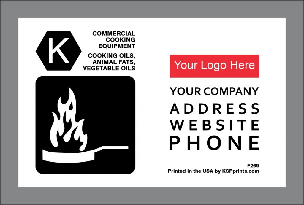 Class K Extinguisher Label