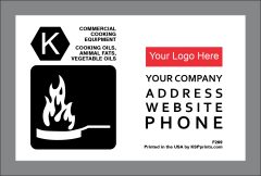Class K Extinguisher Label