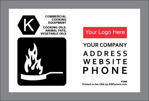 Class K Extinguisher Label