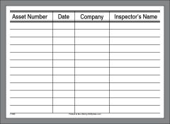 Crane Service Record Sticker