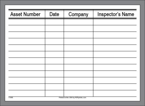 Crane Service Record Sticker