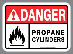 DANGER FLAMMABLE PROPANE CYLINDERS