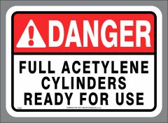 FULL ACETYLENE CYLINDERS READY FOR USE