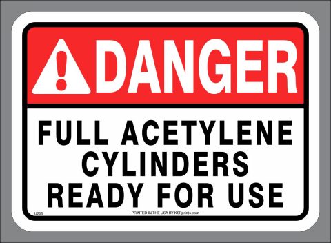 FULL ACETYLENE CYLINDERS READY FOR USE