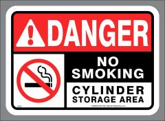 CYLINDER STORAGE AREA - NO SMOKING