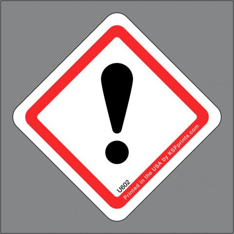 GHS Exclamation Mark Pictogram Sticker