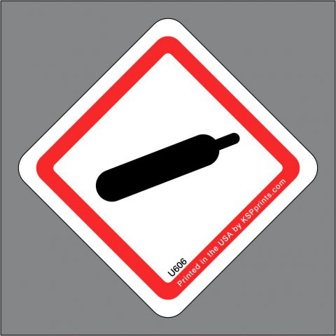 GHS Pressurized Gas Hazard Label