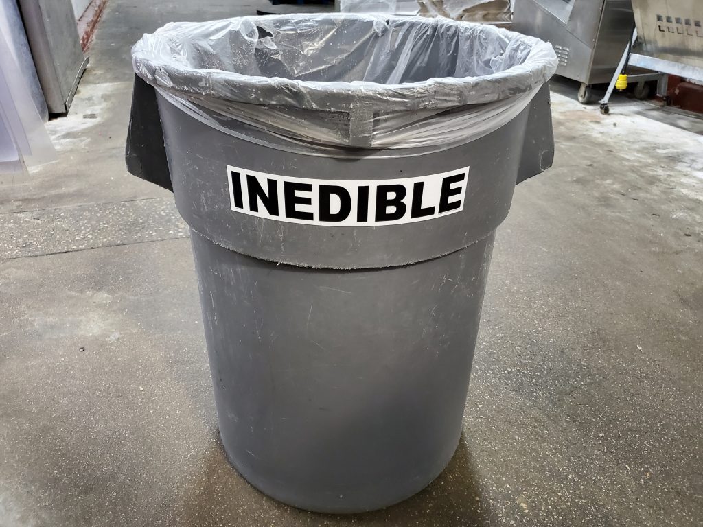 Inedible Lug Stickers mark any container as Inedible