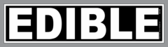 EDIBLE bin or lug sticker for food facility