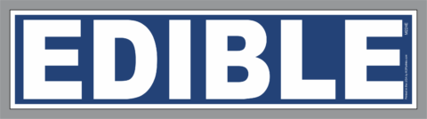 EDIBLE bin decal