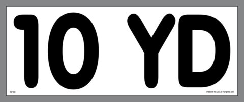 10 YD Container Sticker