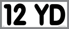 12 yard capacity sticker