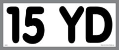 15 YD Capacity Sticker