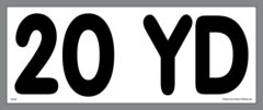 20 YD Container Sticker