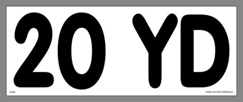 20 YD Container Sticker