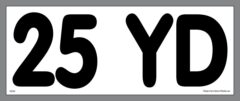 25 YD Capacity Sticker
