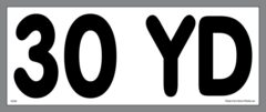 30 YD Capacity Sticker