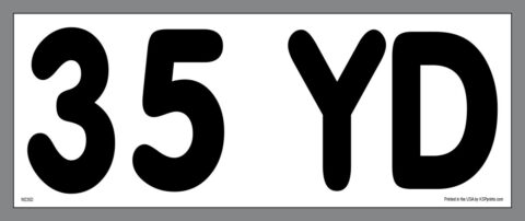 35YD Container Sticker