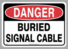 Buried cable stickers