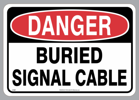Buried cable stickers