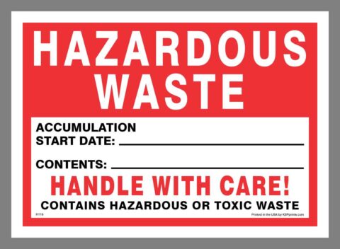 HAZARDOUS WASTE decal