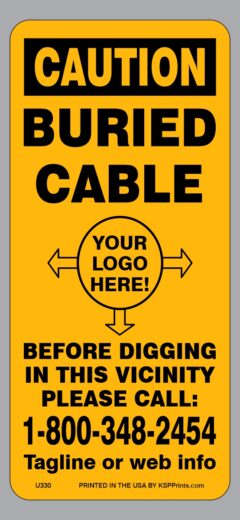 Buried Cable Decals Utility Marker