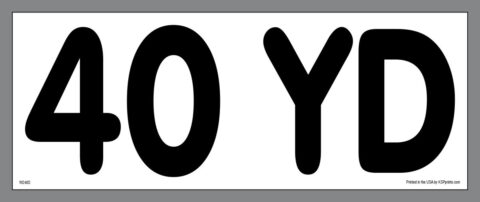 40YD Container Sticker