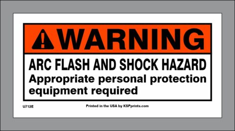 WARNING ARC FLASH AND SHOCK HAZARD decal
