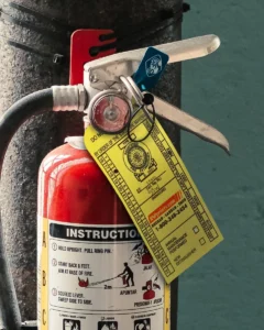 Fire extinguisher inspection tags