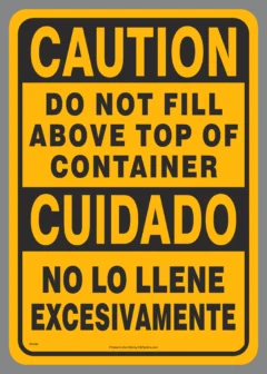 Bilingual Do Not Fill Above Sticker