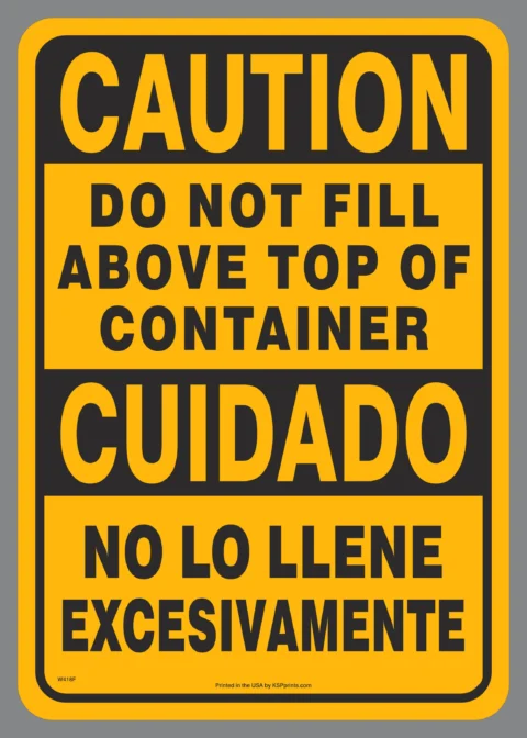 Bilingual Do Not Fill Above Sticker