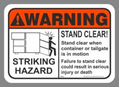 ANSI Striking Hazard Sticker